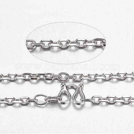 990 Sterling Silver Cable Chains Necklaces STER-P019-07-1