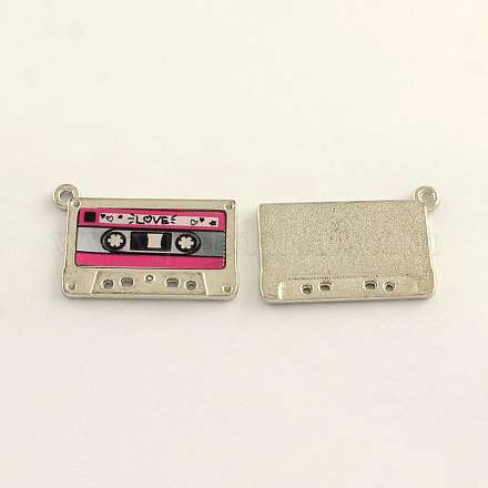 Platinum Plated Tape Alloy Tape Pendants X-PALLOY-R044-04-NF-1