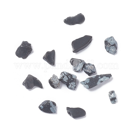 Chips d'obsidienne flocon de neige naturel G-D0004-01-1