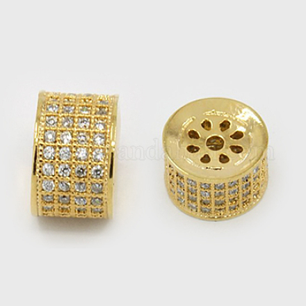 Perles de zircone cubique micro pave en Laiton X-ZIRC-F001-85G-1