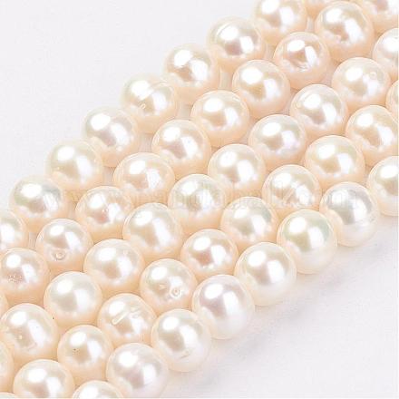 Fili di perle di perle d'acqua dolce coltivate naturali PEAR-D187-35-1
