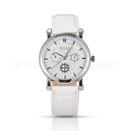 High Quality Stainless Steel Leather Diamond-studded Quartz Wrist Watch WACH-N008-14E-1