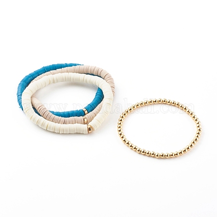 Set di braccialetti con perline elasticizzati BJEW-JB06177-05-1