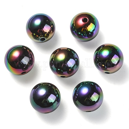 Placage uv perles acryliques irisées arc-en-ciel X-PACR-E001-04B-1