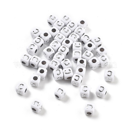 Непрозрачные акриловые бусины OACR-D282-06C-1