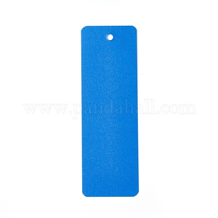 空白のクラフト紙カード  パールカラーの  DIYブックマークカード  長方形  ドジャーブルー  142~145x46~47x0.3~0.4mm  穴：5mm DIY-WH0134-D07-1