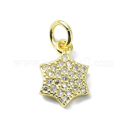 Латунные микропаве прозрачные кубические циркониевые подвески KK-H475-59G-05-1