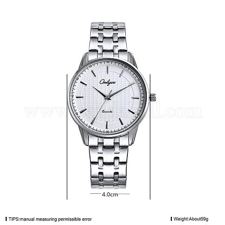 メンズ腕時計  ステンレススチール防水腕時計  ウォッチヘッド付き  ホワイト  ステンレス鋼色  222x20~29mm WACH-BB19968-04-1