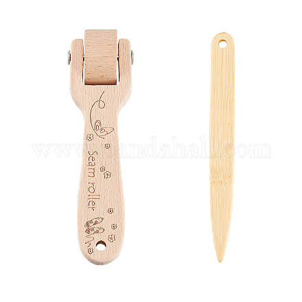 Wooden Tailor Clapper Seam Roller Point Turner Sewing Tool Set