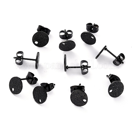 Accessoires de puces d'oreilles en 304 acier inoxydable STAS-O144-01A-B-1