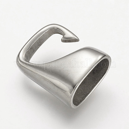 304 Stainless Steel Hook Clasps STAS-F063-78-1