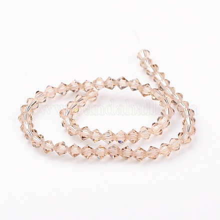 Faceted Bicone Imitation Austrian Crystal Glass Bead Strands G-PH0007-29-4mm-1