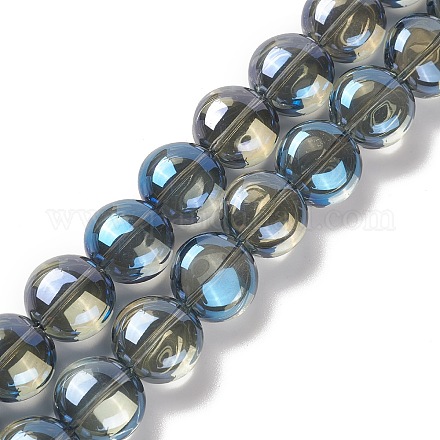 Transparente galvanisierte Glasperlenstränge EGLA-P049-01A-FR05-1