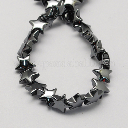 Non-magnetic Synthetic Hematite Beads Strands G-Q899-6mm-1
