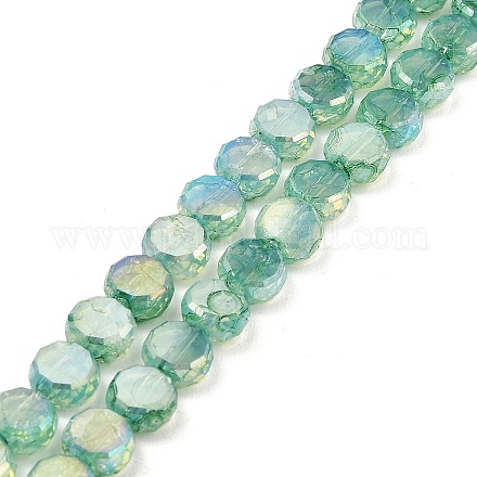 Abalorios de vidrio jade de imitación hebras GLAA-P058-05A-08-1