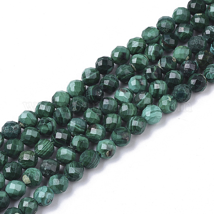 Chapelets de perles en malachite naturelle X-G-S361-4mm-001-1