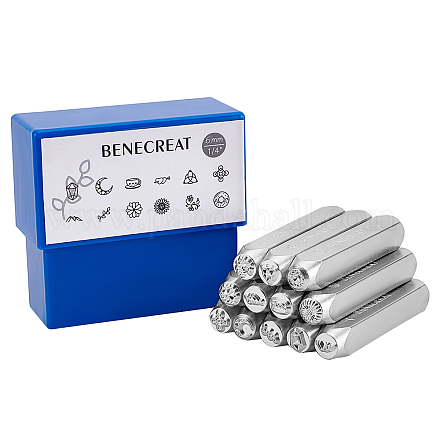 BENECREAT Iron Stamps Seal AJEW-BC0001-57I-1
