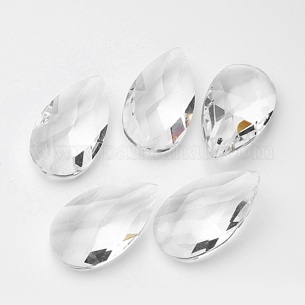 Pendentifs en verre de larme à facettes GLAA-R149-A-01-1