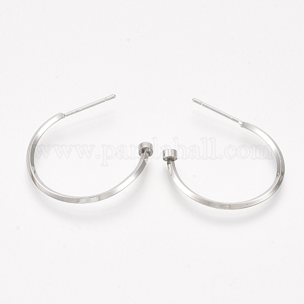 Brass Stud Earring Findings KK-S348-409-1