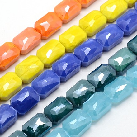 Electroplate Glass Beads Strands EGLA-J108-13x18mm-M-1