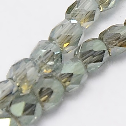 Electroplate Crystal Glass Barrel Beads Strands EGLA-F017-C01-1