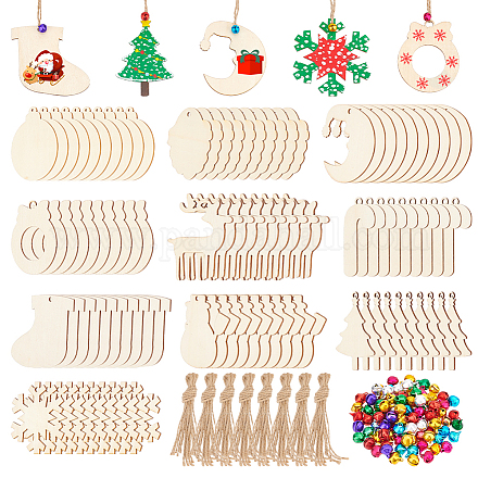 Kit fai da te per la creazione di ciondoli a tema natalizio DIY-WH0430-094-1