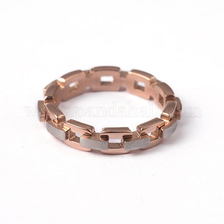 304 Stainless Steel Chain Finger Rings STAS-K011-06-17mm-RG-1