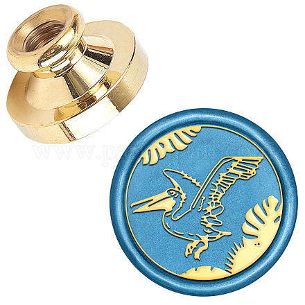 Wax Seal Brass Stamp Head AJEW-WH0209-339-1