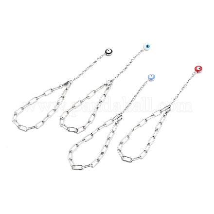 Iron Paperclip Chain Bracelets BJEW-JB0544-1