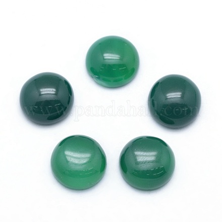 Агатовые кабошоны из натурального зеленого оникса G-P393-R43-10mm-1