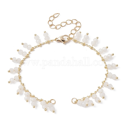 Fabrication de bracelets à maillons en perles de verre faits à la main AJEW-JB01150-30-1