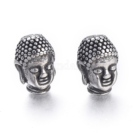 Buddhist 304 Stainless Steel Beads STAS-F243-16AS-1