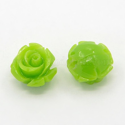 Synthetic Coral 3D Flower Rose Beads CORA-A006-6mm-045-1