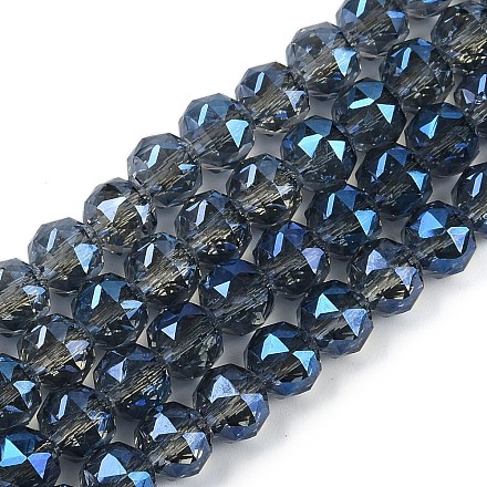 Прозрачные стеклянные бусины гальваническим пряди EGLA-N002-34C-C15-1