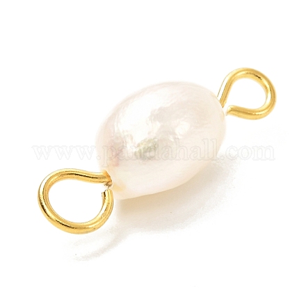 Connecteurs de liens de perles de culture d'eau douce naturelles PALLOY-JF00941-02-1