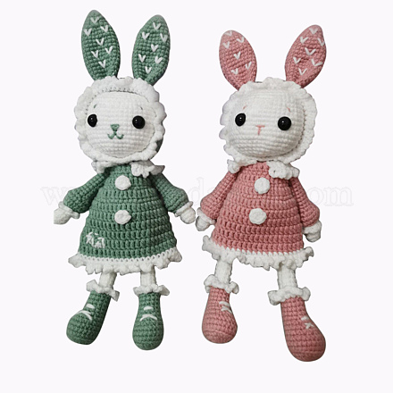 Kit de crochet de poupée de lapin bricolage DIY-I053-04-1
