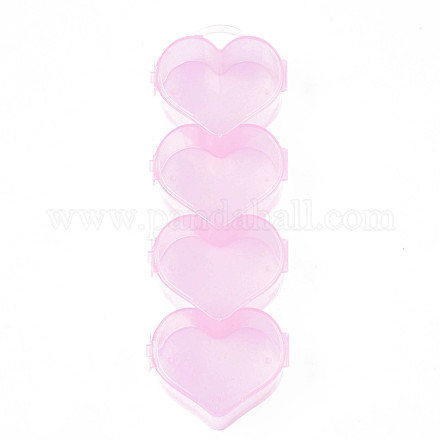Heart Polypropylene(PP) Bead Storage Container CON-N011-030A-1