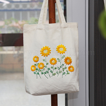 Wholesale DIY Sunflower Pattern Tote Bag Embroidery Kit