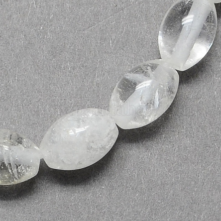 Oval Shaped Tigerskin Glass Beads Strands G-S106-12x8mm-10-1