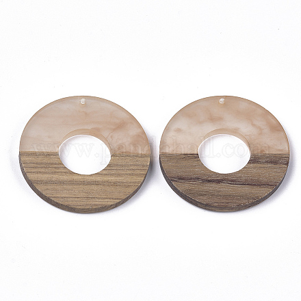Colgantes de resina y madera de nogal RESI-S358-50-1
