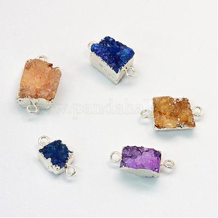 Nuggets Natural Dyed Druzy Agate Links connectors G-L457-06B-1