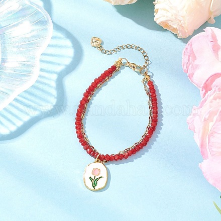 Натуральный малайзийский нефритовый браслет из нескольких нитей BJEW-JB12439-03-1