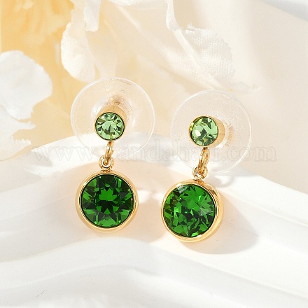 Серьги-гвоздики из нержавеющей стали 304 со стразами EJEW-G423-17G-03-1