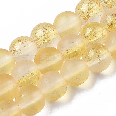 Brins de perles de verre peintes à la bombe givrée GLAA-N035-03C-C08-1