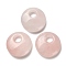 Natural Rose Quartz Pendants, Flat Round Charms, 30x8~8.5mm, Hole: 8.5mm