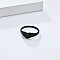 Heart 304 Stainless Steel Finger Rings for Women, Black, US Size 5(15.7mm)