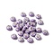 Opaque Resin European Beads, Large Hole Beads, Rondelle with Silver Color Plated Brass Cores, Purple, 14x7.5mm, Hole: 5mm