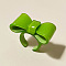 Resin Open Cuff Rings for Women, Bowknot, Lime Green, Inner Diameter: 18mm