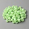 Plastic Bead, Pony Beads, Rondelle, Light Green, 9x6mm, Hole: 3.6mm, about 4000pcs/1000g