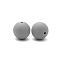 Silicone Beads Round Rubber Bead 15MM Loose Spacer Beads for DIY Supplies Jewelry Keychain Making, Silver, 15mm